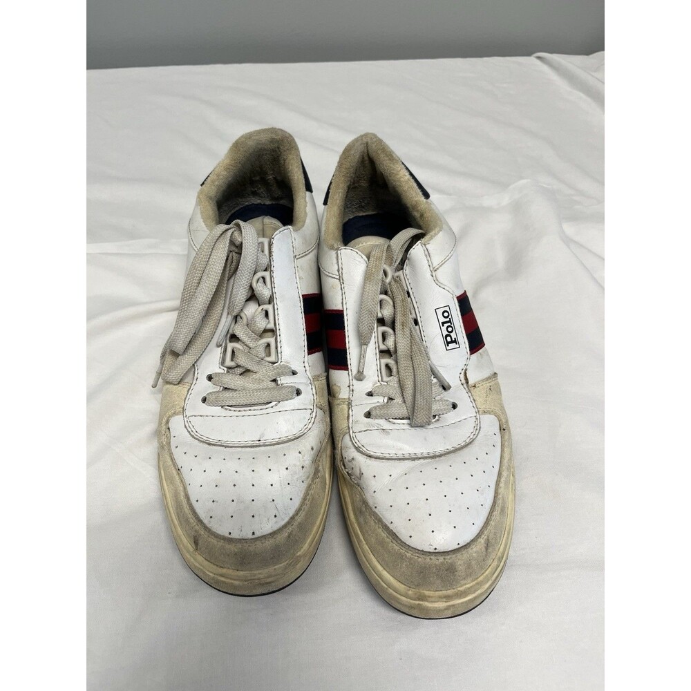 Polo Ralph Lauren Polo Court Men's Low Top Leather Lace-Up Colorblock Sneakers